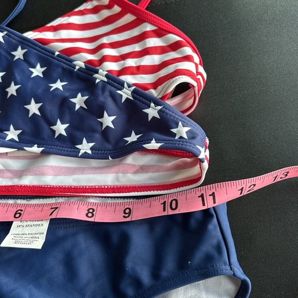 Kanu Surf UPF 50+ America 2 piece bikini, adjustable strap,patriotic.Summer swim - Picture 6 of 7